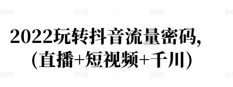 2022玩转抖音流量密码，(直播+短视频+千川)-讯领网创