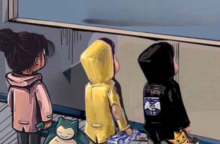橱窗看车男孩汽车头像制作项目-讯领网创