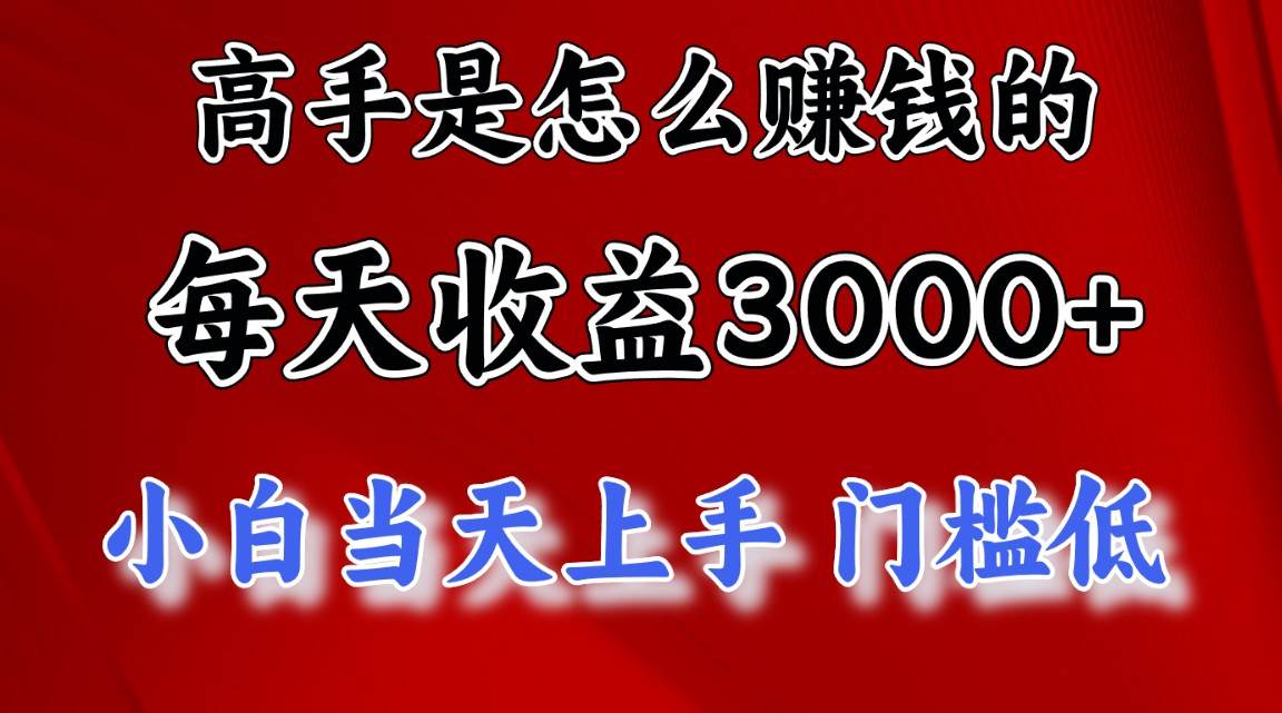 （10436期）高手是怎么赚钱的，一天收益3000+ 这是穷人逆风翻盘的一个项目，非常稳…-讯领网创