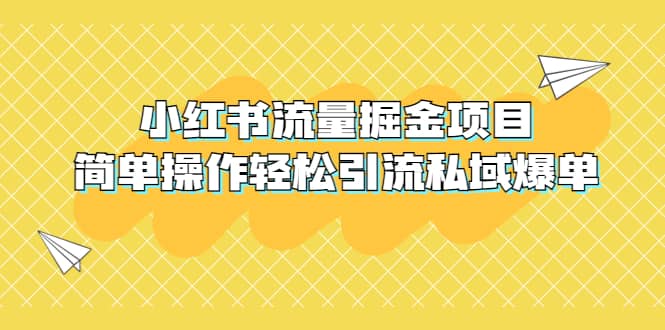 外面收费398小红书流量掘金项目，简单操作轻松引流私域爆单-讯领网创