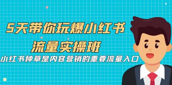 5天带你玩爆小红书流量实操班，小红书种草是内容营销的重要流量入口-讯领网创