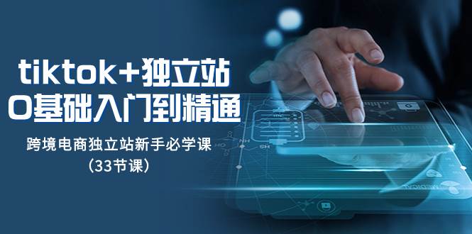 （8065期）tk+独立站从0基础入门到精通，跨境电商独立站新手必学课（33节课）-讯领网创