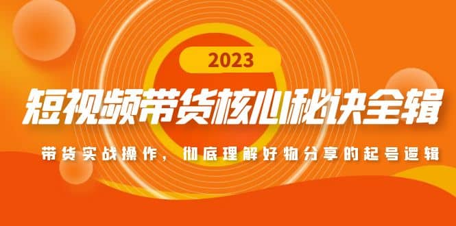 短视频带货核心秘诀全辑：带货实战操作，彻底理解好物分享的起号逻辑-讯领网创
