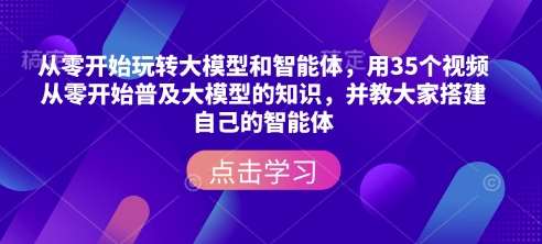 从零开始玩转大模型和智能体，​用35个视频从零开始普及大模型的知识，并教大家搭建自己的智能体-讯领网创