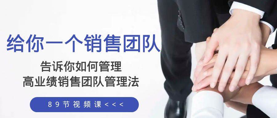 （8169期）给你 一个销售团队，告诉你如何管理，高业绩销售团队管理法（89节课）-讯领网创