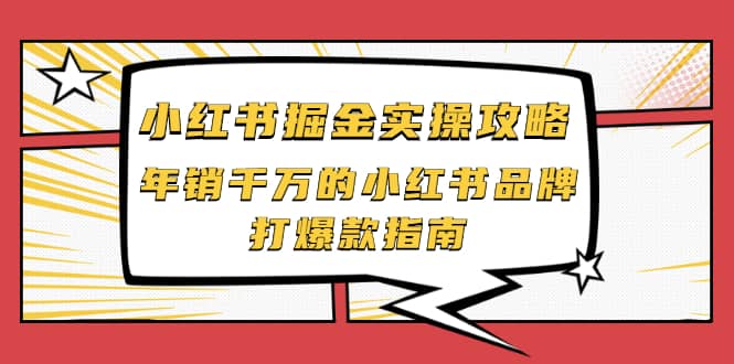 小红书掘金实操攻略，年销千万的小红书品牌打爆款指南-讯领网创