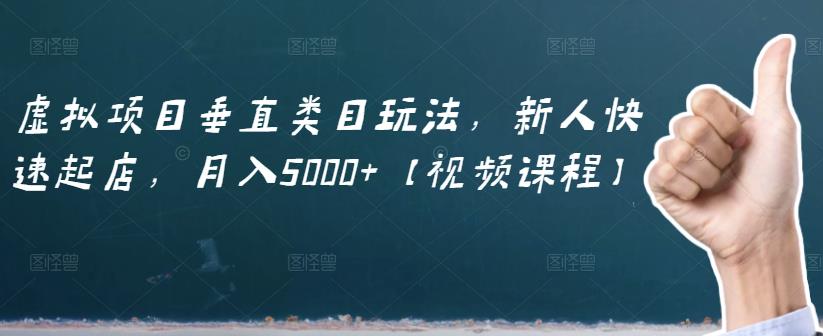 虚拟项目垂直类目玩法，新人快速起店，月入5000+【视频课程】-讯领网创