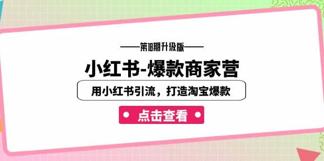 小红书-爆款商家营【第18期升级版】用小红书引流，打造淘宝爆款（16节课）-讯领网创
