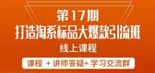 南掌柜-第17期打造淘系标品大爆款，5天线上课-讯领网创
