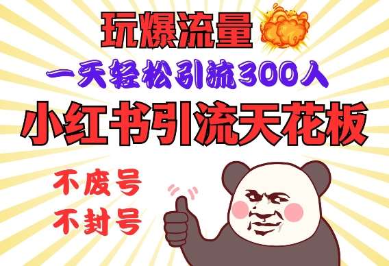 小红书引流天花板，玩爆流量，一天轻松引流300人，安全操作-讯领网创