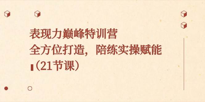 表现力巅峰特训营，全方位打造，陪练实操赋能（21节课）-讯领网创