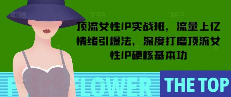 顶流女性IP实战班，流量上亿情绪引爆法，深度打磨顶流女性IP硬核基本功-讯领网创