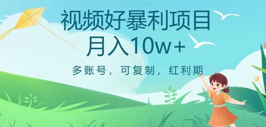 视频号暴利项目，多账号，可复制，红利期，月入10w+【揭秘】-讯领网创