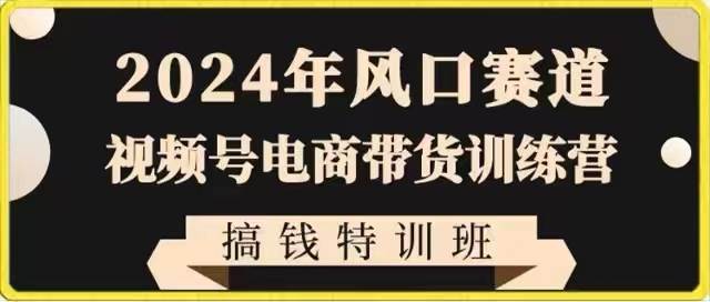2024年风口赛道视频号电商带货训练营搞钱特训班，带领大家快速入局自媒体电商带货-讯领网创