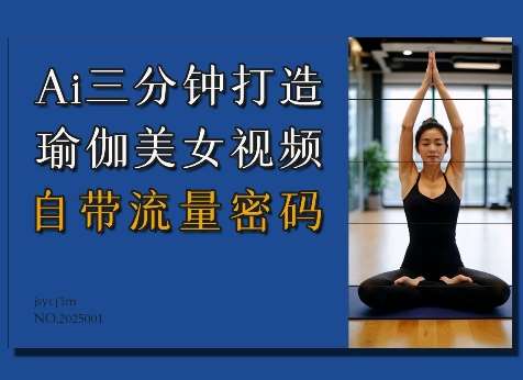 Ai3分钟打造瑜伽美女视频，自带流量密码-讯领网创
