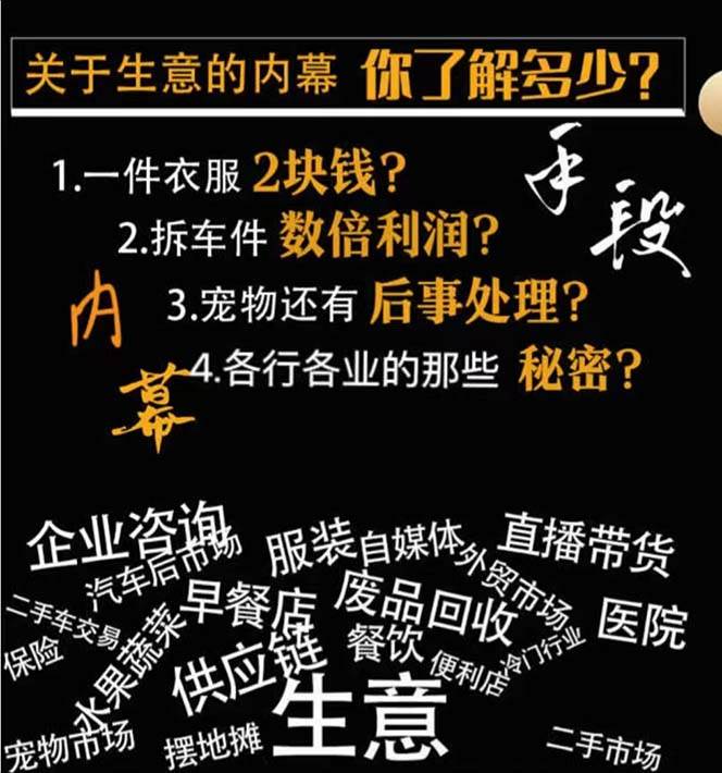 图片[2]-生意内幕与手段：行业内幕、冷门行业、尾货处理、废品回收、空手套白狼（全集）-讯领网创