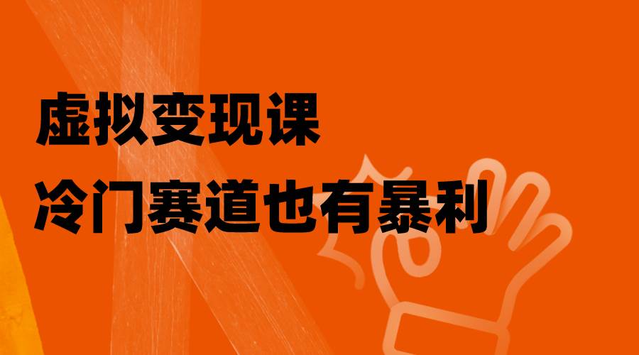 （8219期）虚拟变现课，冷门赛道也有暴利，手把手教你玩转冷门私域-讯领网创
