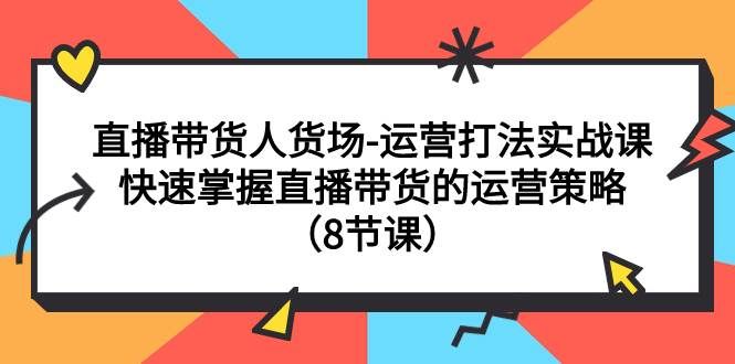 （7672期）直播带货人货场-运营打法实战课：快速掌握直播带货的运营策略（8节课）-讯领网创