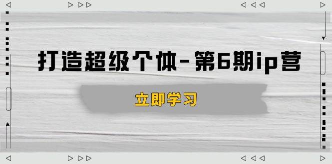 （14014期）打造 超级个体-第6期ip营：商业认知,产品设计,成交演练,解决知识变现难题-讯领网创