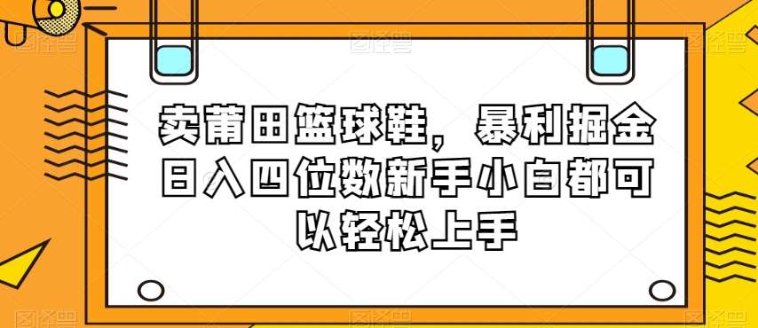 卖莆田篮球鞋，暴利掘金日入四位数新手小白都可以轻松上手【揭秘】-讯领网创