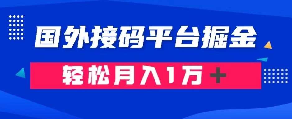 通过国外接码平台掘金：成本1.3，利润10＋，轻松月入1万＋【揭秘】-讯领网创