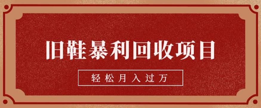 旧鞋暴利回收项目，轻松月入过万，详细教学视频【揭秘】-讯领网创