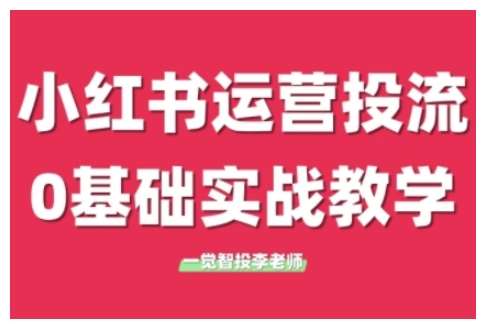 小红书运营投流，小红书广告投放从0到1的实战课，学完即可开始投放-讯领网创
