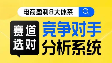 电商盈利8大体系·赛道选对，​竞争对手分析系统线上课-讯领网创