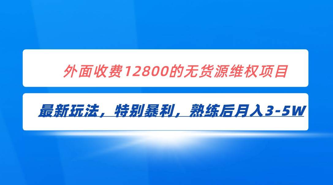 全网首发！外面收费12800的无货源维权最新暴利玩法，轻松月入3-5W-讯领网创