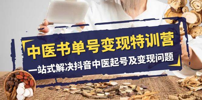 中医书单号变现特训营，一站式解决抖音中医起号及变现问题（14节课）-讯领网创