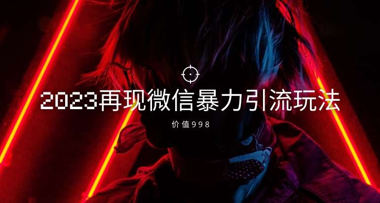 价值998元2023最新微信暴力引流玩法，日引流50-100+-讯领网创