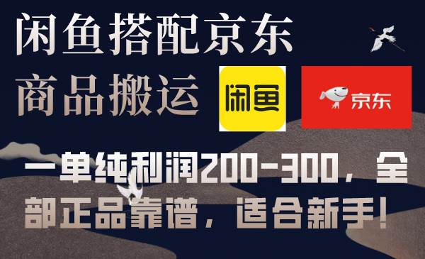 （7892期）闲鱼搭配京东备份库搬运，一单纯利润200-300，全部正品靠谱，适合新手！-讯领网创