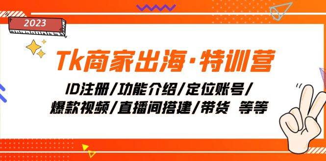 （7974期）Tk商家出海·特训营：ID注册/功能介绍/定位账号/爆款视频/直播间搭建/带货.-讯领网创