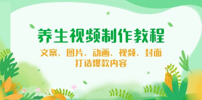 （14163期）养生视频制作教程，文案、图片、动画、视频、封面，打造爆款内容-讯领网创