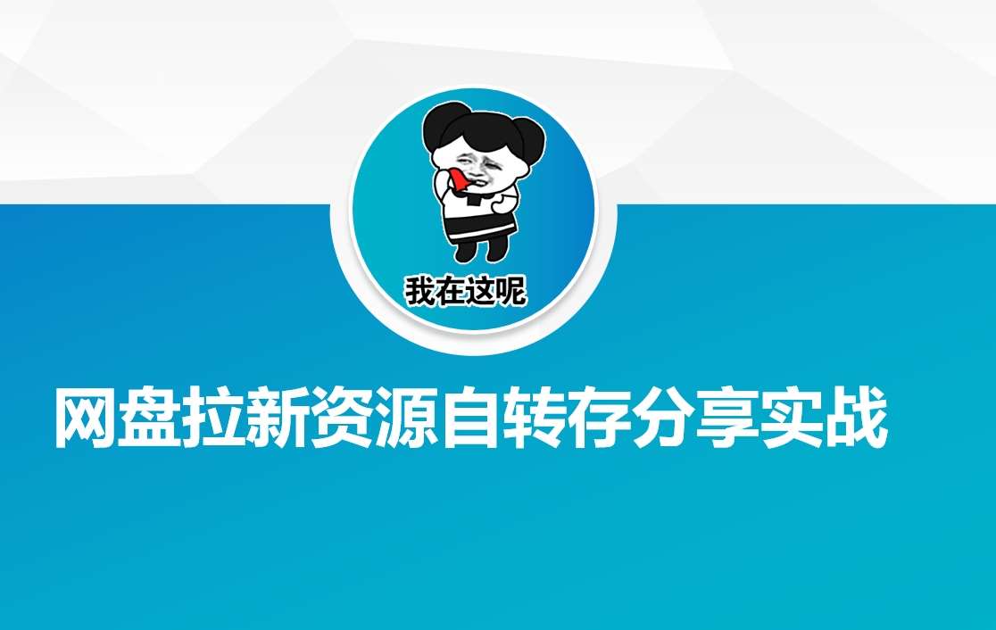 网盘拉新资源自动转存分享实战-讯领网创