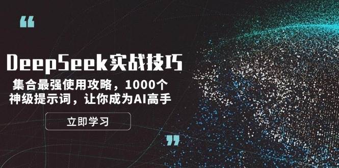 （14147期）DeepSeek实战技巧：集合最强使用攻略，1000个神级提示词，让你成为AI高手-讯领网创