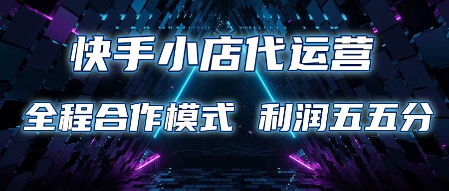 快手小店代运营 限时托管计划 合作模式 利润五五分成-讯领网创