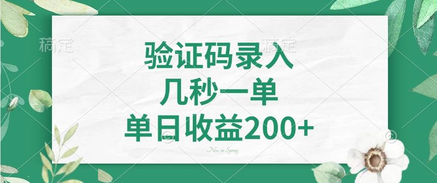 （14221期）验证码录入，几秒一单，单日收益200+-讯领网创