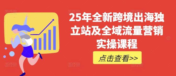 25年全新跨境出海独立站及全域流量营销实操课程，跨境电商独立站TIKTOK全域营销普货特货玩法大全-讯领网创
