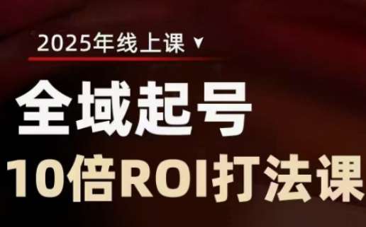 2025全域起号10倍ROI打法课，助你提升直播间的投资回报率-讯领网创