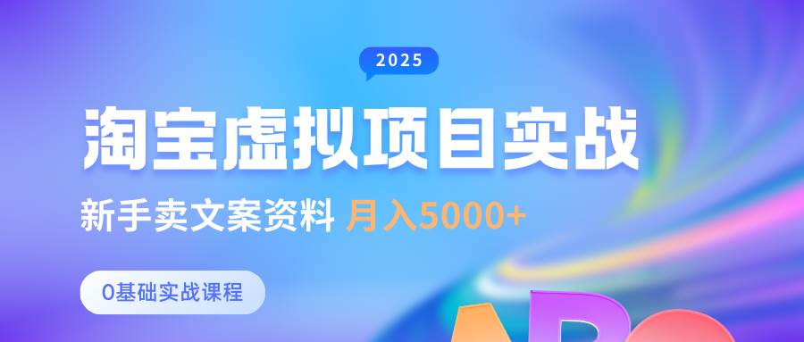 0基础淘宝虚拟项目垂直玩法，新手卖文案资料，月入5000+-讯领网创