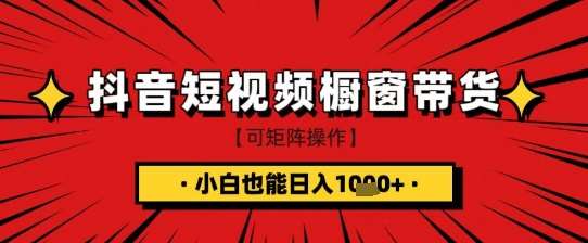 抖音短视频食品橱窗带货，小白轻松上手日入1k+【揭秘】-讯领网创