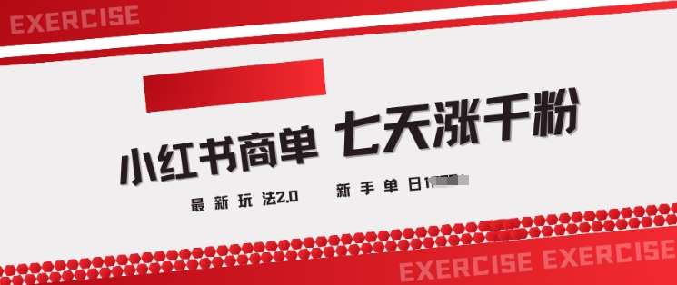 小红书商单2.0最新玩法，3天涨千粉单日变现多张-讯领网创