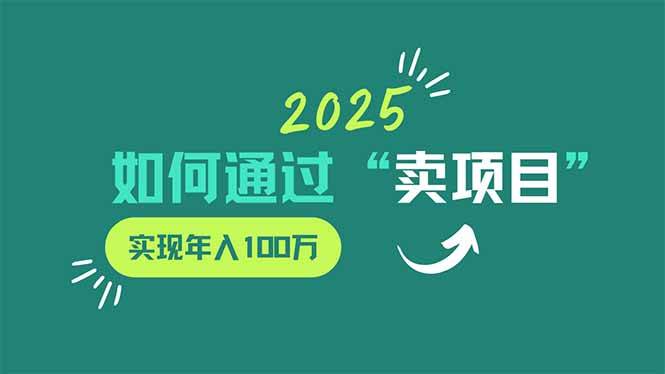 （14176期）2025年如何通过“卖项目”实现年入100万-讯领网创