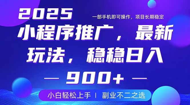 （14137期）25年小程序掘金最新玩法，稳稳日入900+，副业兼职的不二之选-讯领网创
