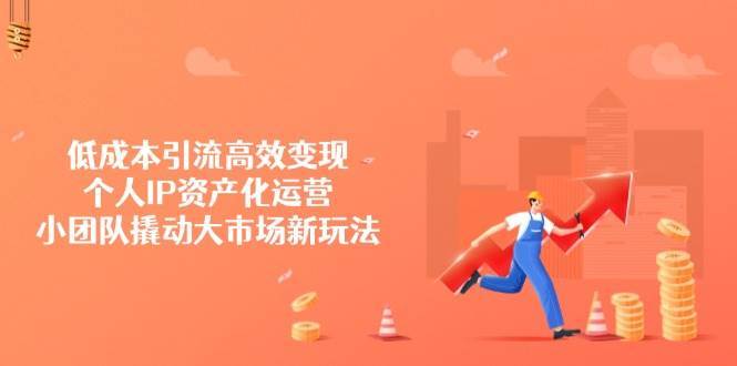 低成本引流高效变现，个人IP资产化运营，小团队撬动大市场新玩法-讯领网创