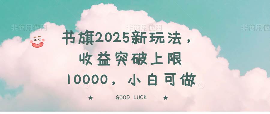 （14519期）书旗2025新玩法，收益突破上限10000，小白可做-讯领网创