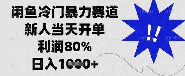 闲鱼冷门暴力赛道，新人当天开单，利润80%，日入数张【揭秘】-讯领网创