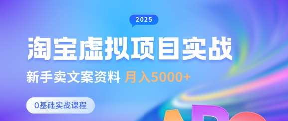 淘宝虚拟项目垂直玩法，新手卖文案资料，月入5k+-讯领网创