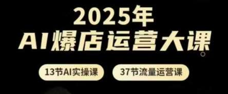 2025年AI爆店运营大课，13节AI实操课+37节流量运营课-讯领网创